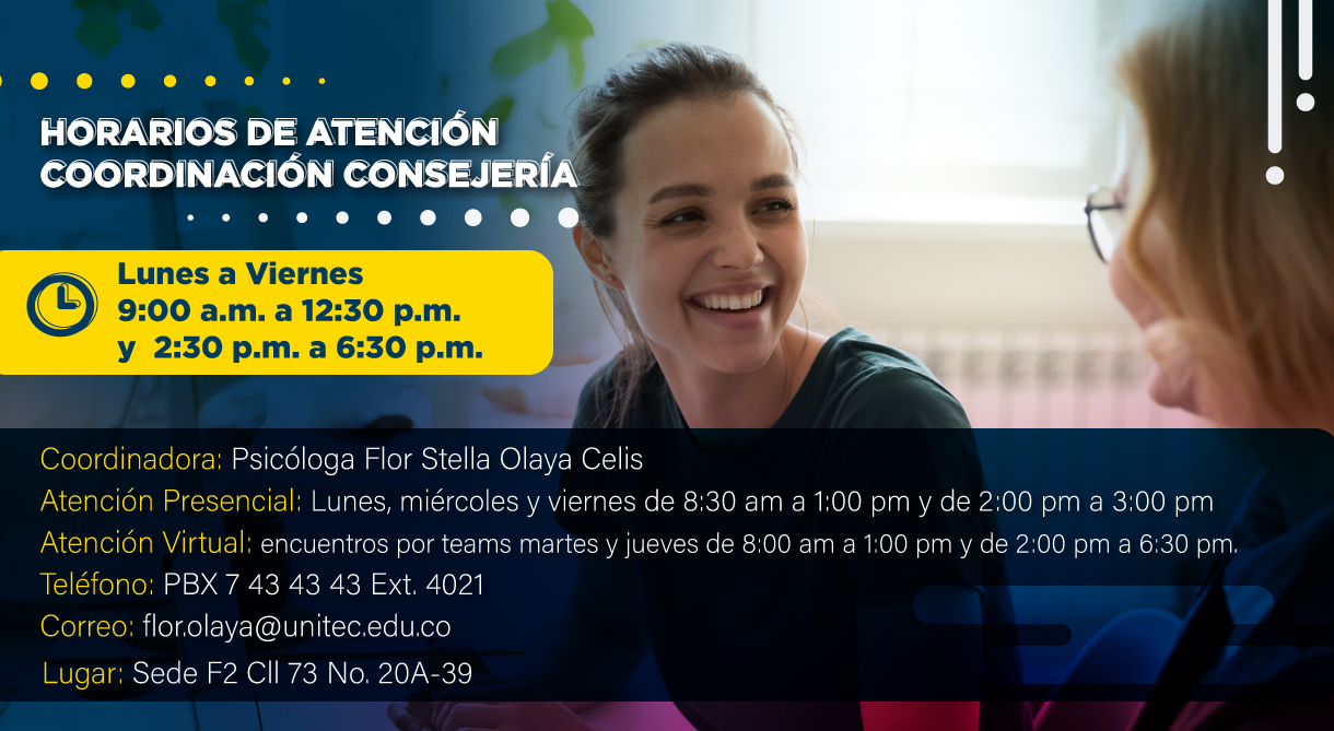 Horarios consejería